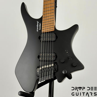 Strandberg Boden Standard N2.6T Tremolo Multiscale Headless Electric Guitar w/ Bag - Black Satin Metallic