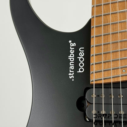 Strandberg Boden Standard N2.6T Tremolo Multiscale Headless Electric Guitar w/ Bag - Black Satin Metallic