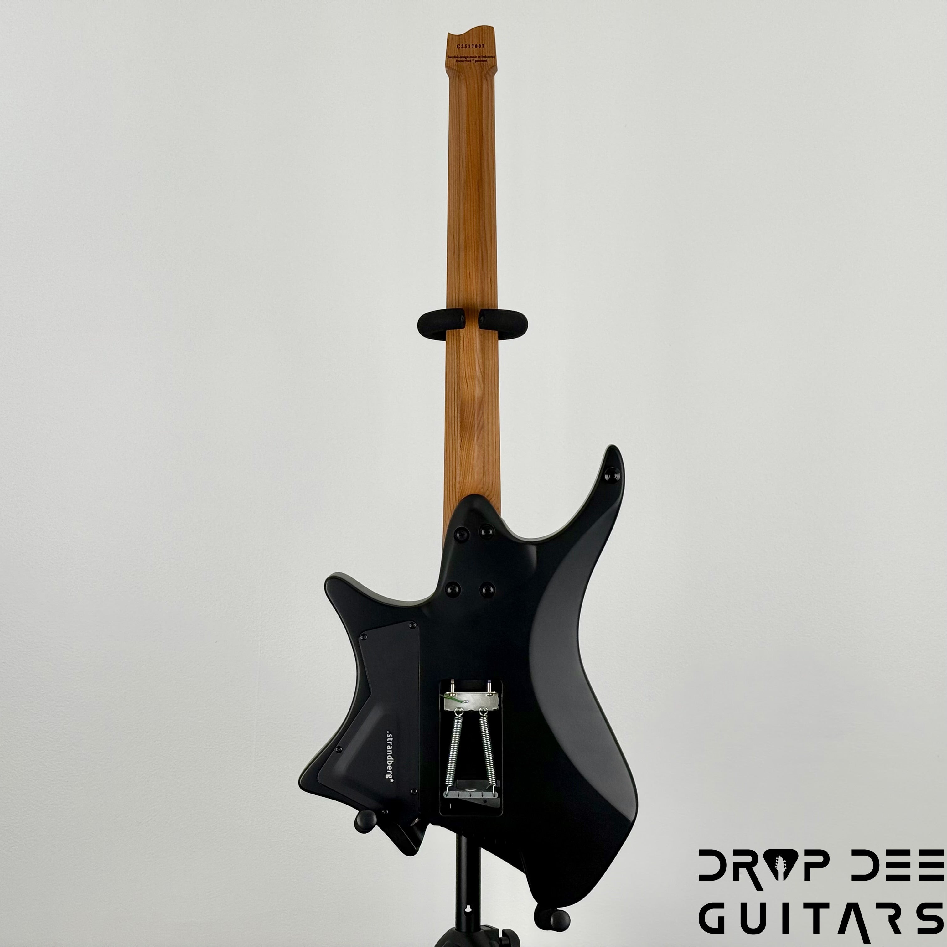 Strandberg Boden Standard N2.6T Tremolo Multiscale Headless Electric Guitar w/ Bag - Black Satin Metallic