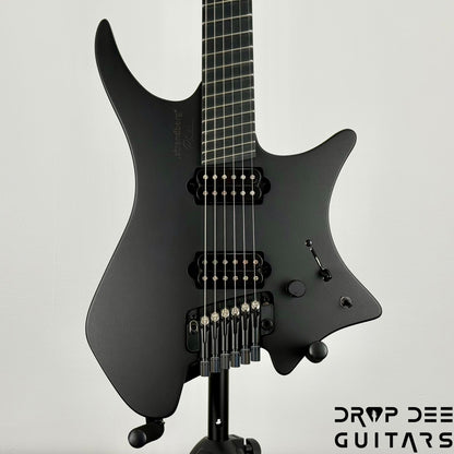 Strandberg Boden Plini Edition N2.6T Tremolo Multiscale Headless Electric Guitar w/ Bag - Black Satin Metallic