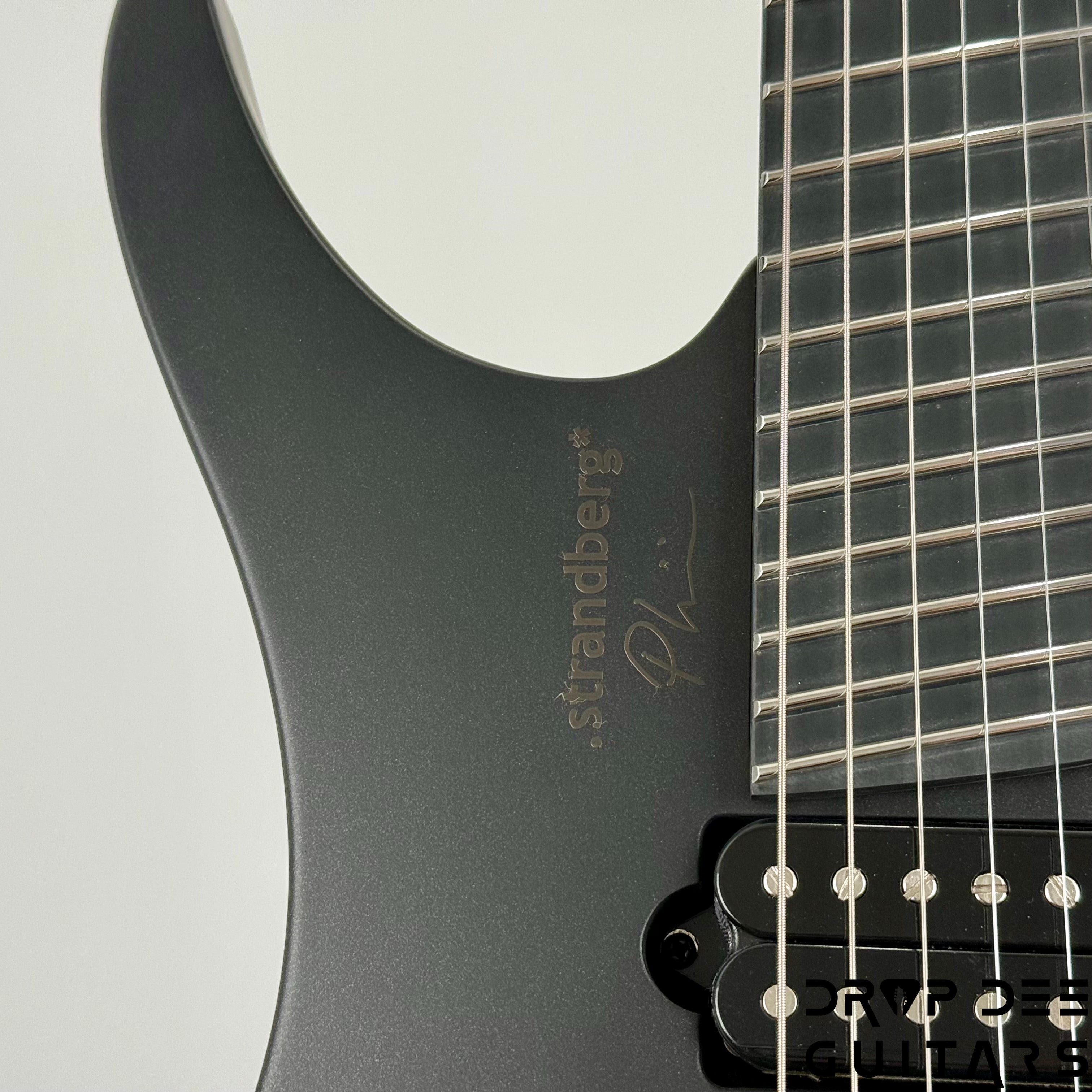 Strandberg Boden Plini Edition N2.6T Tremolo Multiscale Headless Electric Guitar w/ Bag - Black Satin Metallic