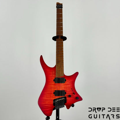 Strandberg Boden Original N2.6T Tremolo Multiscale Headless Electric Guitar w/ Bag - Sunset Coral Burst Satin