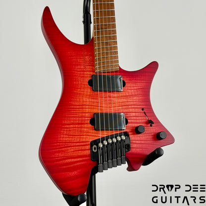 Strandberg Boden Original N2.6T Tremolo Multiscale Headless Electric Guitar w/ Bag - Sunset Coral Burst Satin