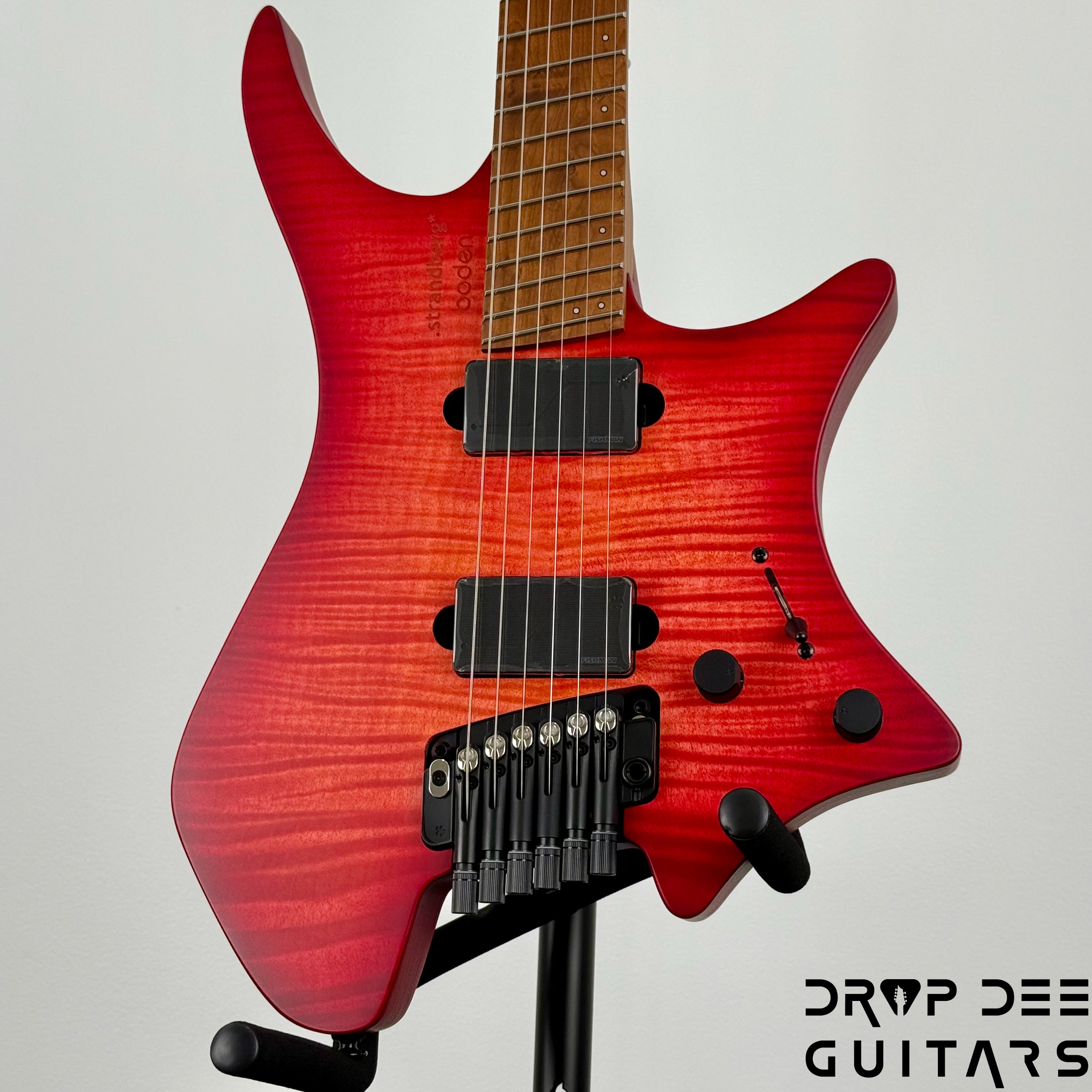 Strandberg Boden Original N2.6T Tremolo Multiscale Headless Electric Guitar w/ Bag - Sunset Coral Burst Satin