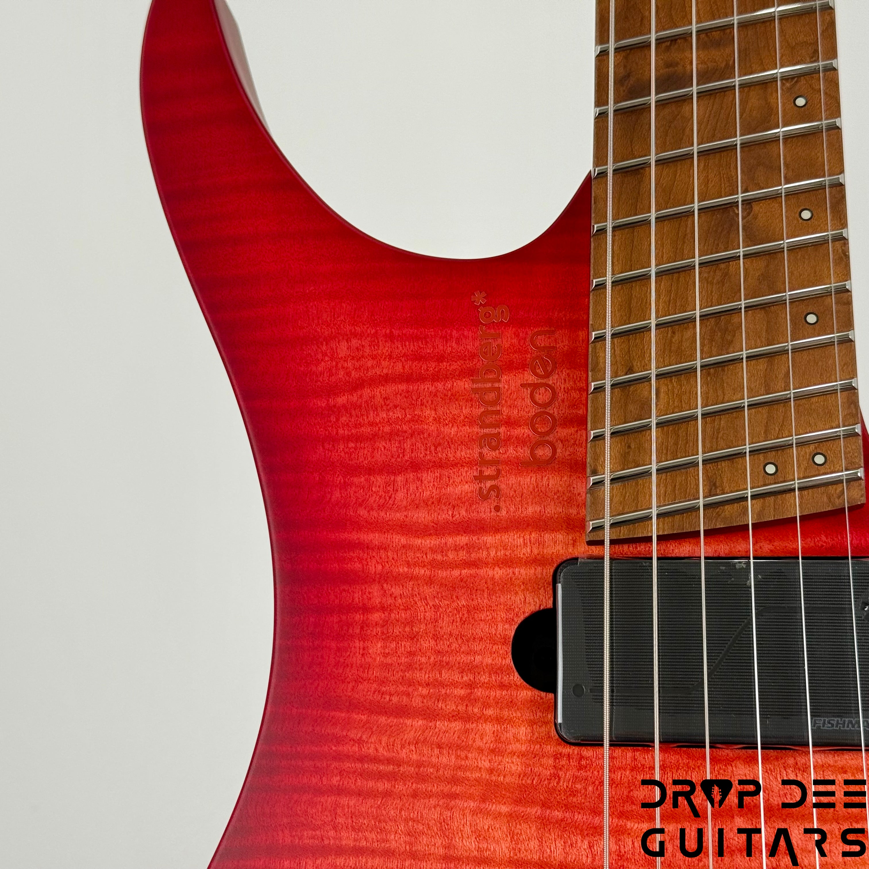 Strandberg Boden Original N2.6T Tremolo Multiscale Headless Electric Guitar w/ Bag - Sunset Coral Burst Satin