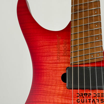 Strandberg Boden Original N2.6T Tremolo Multiscale Headless Electric Guitar w/ Bag - Sunset Coral Burst Satin