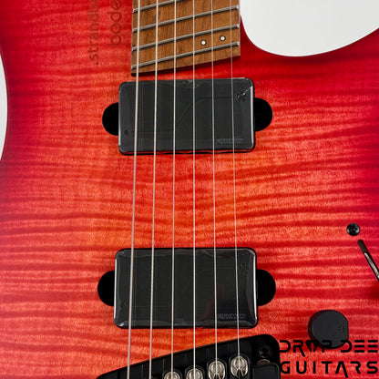 Strandberg Boden Original N2.6T Tremolo Multiscale Headless Electric Guitar w/ Bag - Sunset Coral Burst Satin