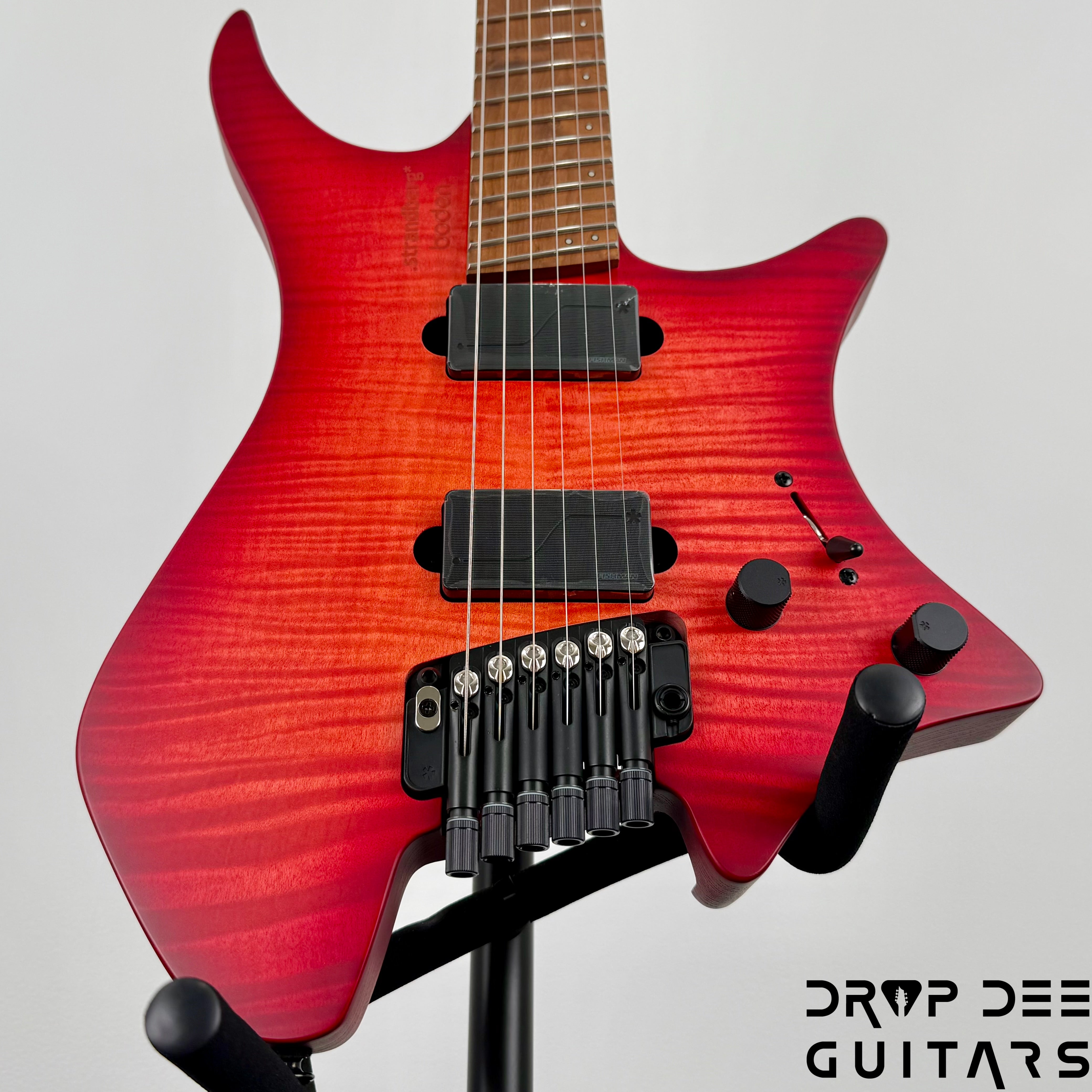 Strandberg Boden Original N2.6T Tremolo Multiscale Headless Electric Guitar w/ Bag - Sunset Coral Burst Satin