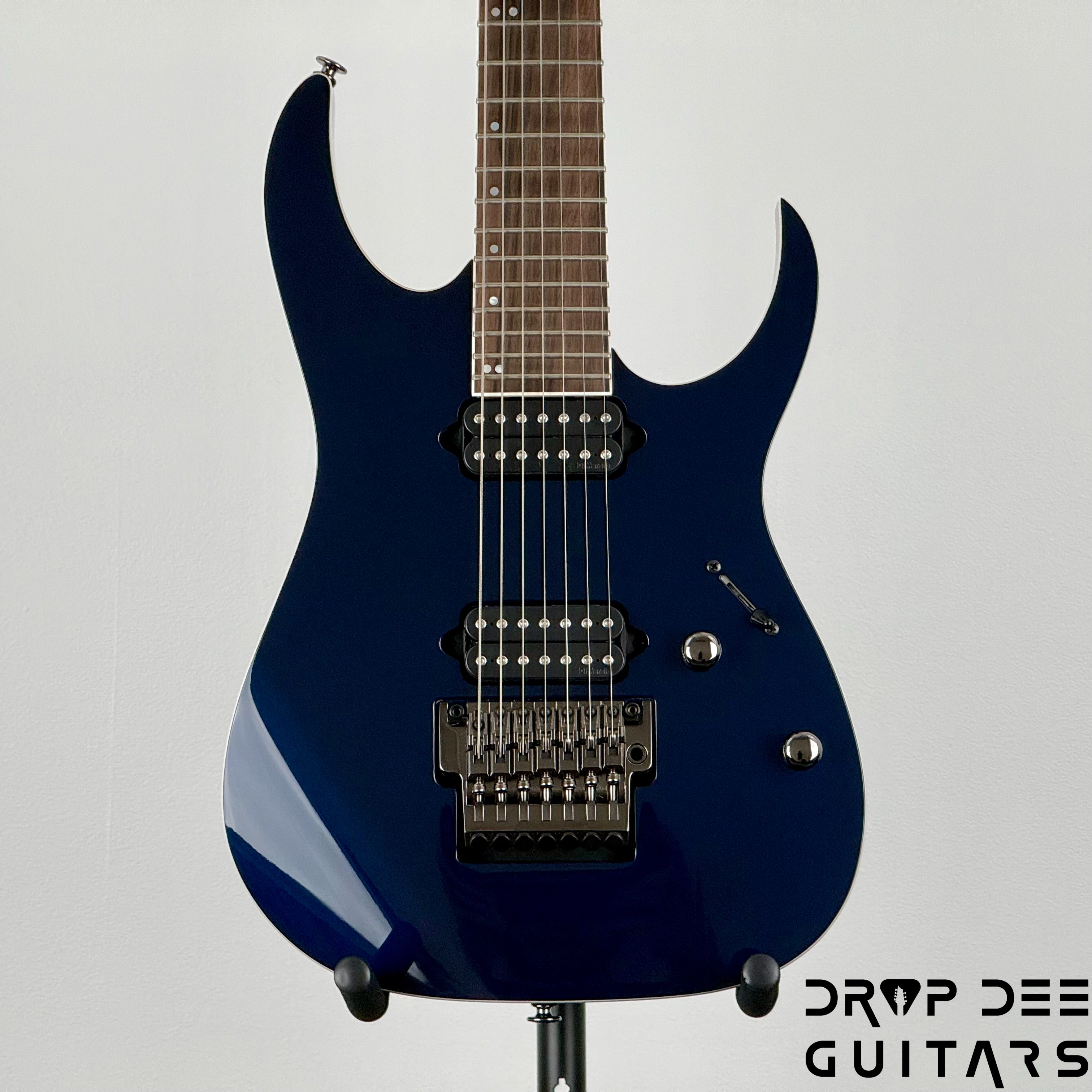 Ibanez Prestige RG2027XL Baritone 7-String Electric Guitar w/ Case - Dark Tide Blue