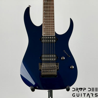 Ibanez Prestige RG2027XL Baritone 7-String Electric Guitar w/ Case - Dark Tide Blue