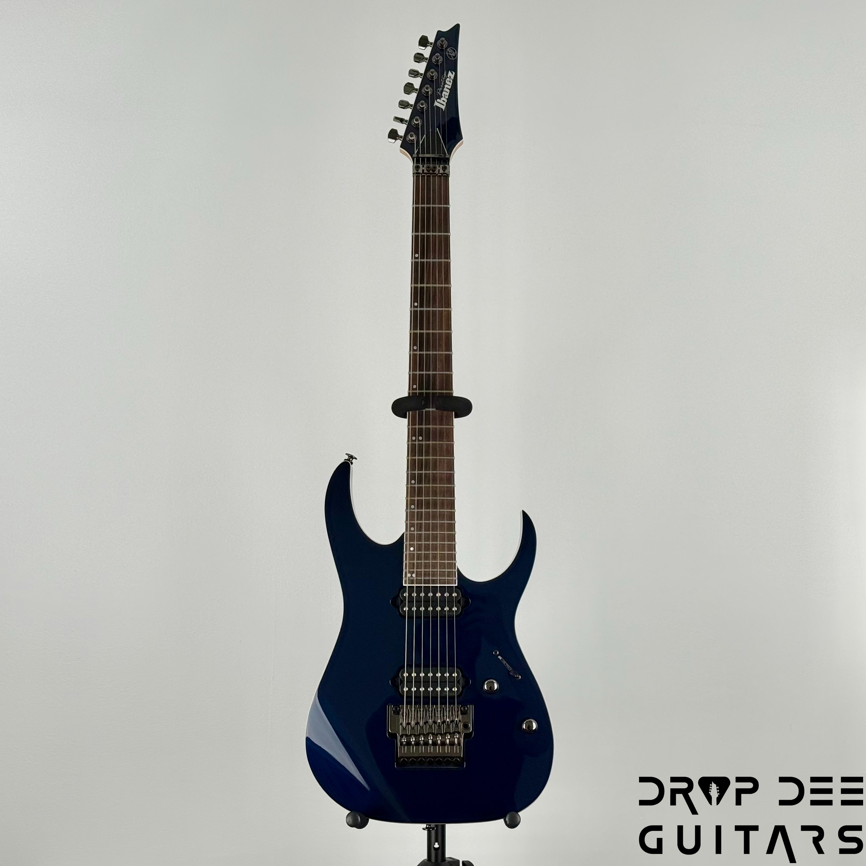 Ibanez Prestige RG2027XL Baritone 7-String Electric Guitar w/ Case - Dark Tide Blue