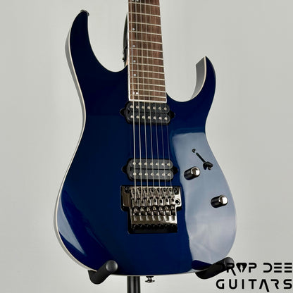 Ibanez Prestige RG2027XL Baritone 7-String Electric Guitar w/ Case - Dark Tide Blue