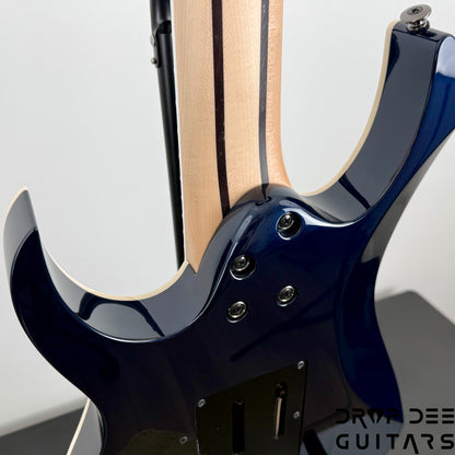 Ibanez Prestige RG2027XL Baritone 7-String Electric Guitar w/ Case - Dark Tide Blue