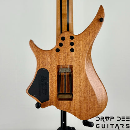 GOC USA Ilumina 7 Trem Multiscale Headless 7-String Electric Guitar w/ Case - Natural