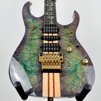 Ibanez Japan Custom Shop RG Visions IV2RG Electric Guitar w/ Case - Blue/Green/Purple