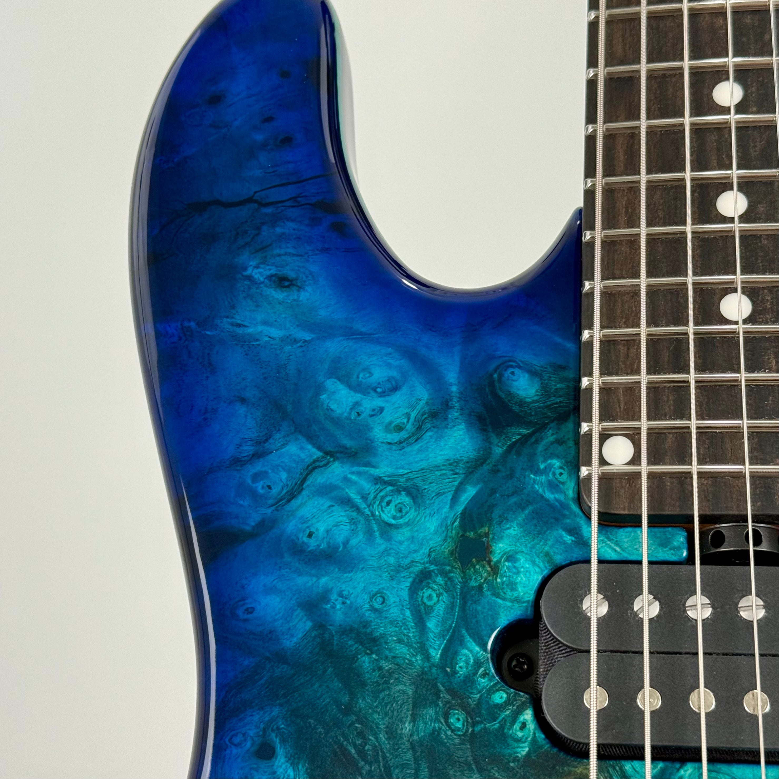 Ernie Ball Music Man Jason Richardson Cutlass HT 7-String Electric Guitar w/ Case - Water Temple
