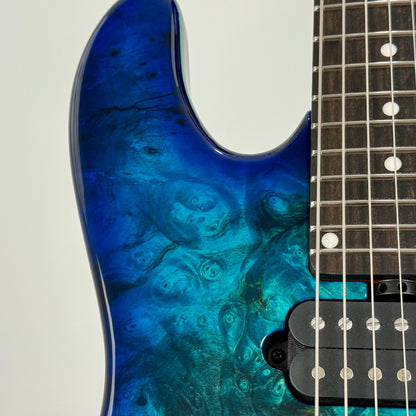 Ernie Ball Music Man Jason Richardson Cutlass HT 7-String Electric Guitar w/ Case - Water Temple