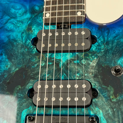 Ernie Ball Music Man Jason Richardson Cutlass HT 7-String Electric Guitar w/ Case - Water Temple