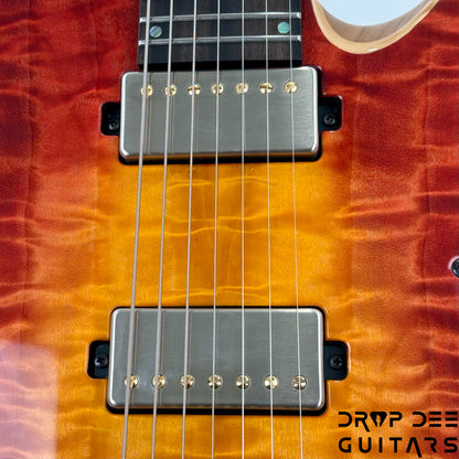 Mayones Aquila Elite S 7 Baritone 7-String Electric Guitar w/ Case - Lava Burst Gloss