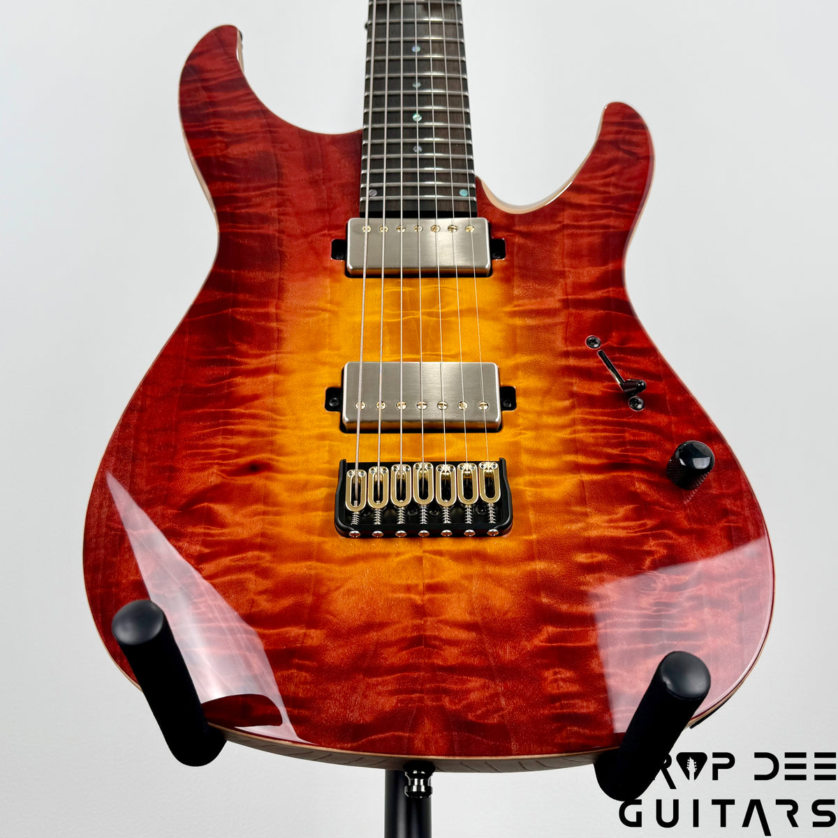 Mayones Aquila Elite S 7 Baritone 7-String Electric Guitar w/ Case - Lava Burst Gloss