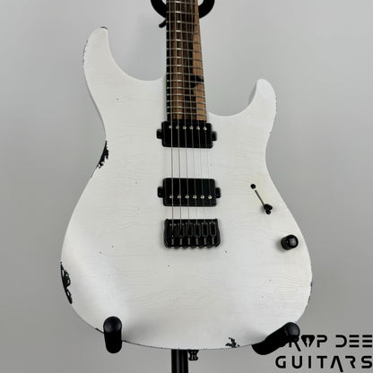 Mayones Adam Christianson Aquila Cardinal Aged Electric Guitar w/ Case - Cardinal White Aged