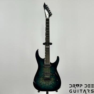 ESP E-II M-II HT Electric Guitar w/ Case - Mercury Blue Burst