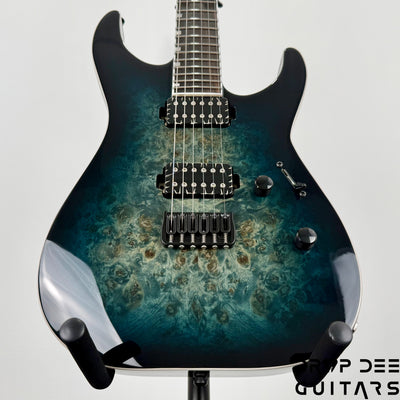 ESP E-II M-II HT Electric Guitar w/ Case - Mercury Blue Burst