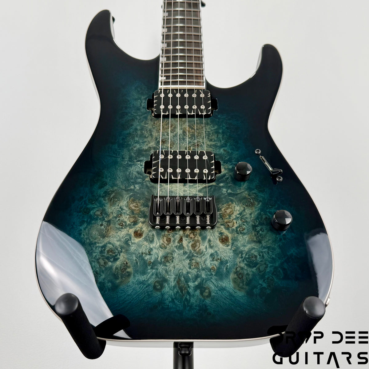 ESP E-II M-II HT Electric Guitar w/ Case - Mercury Blue Burst