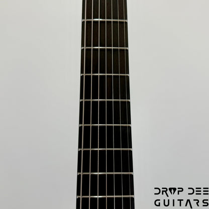 ESP LTD Phoenix-7 Baritone Black Metal 7-String Electric Guitar - Black Red Burst Satin