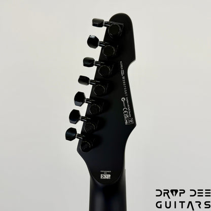 ESP LTD Phoenix-7 Baritone Black Metal 7-String Electric Guitar - Black Red Burst Satin