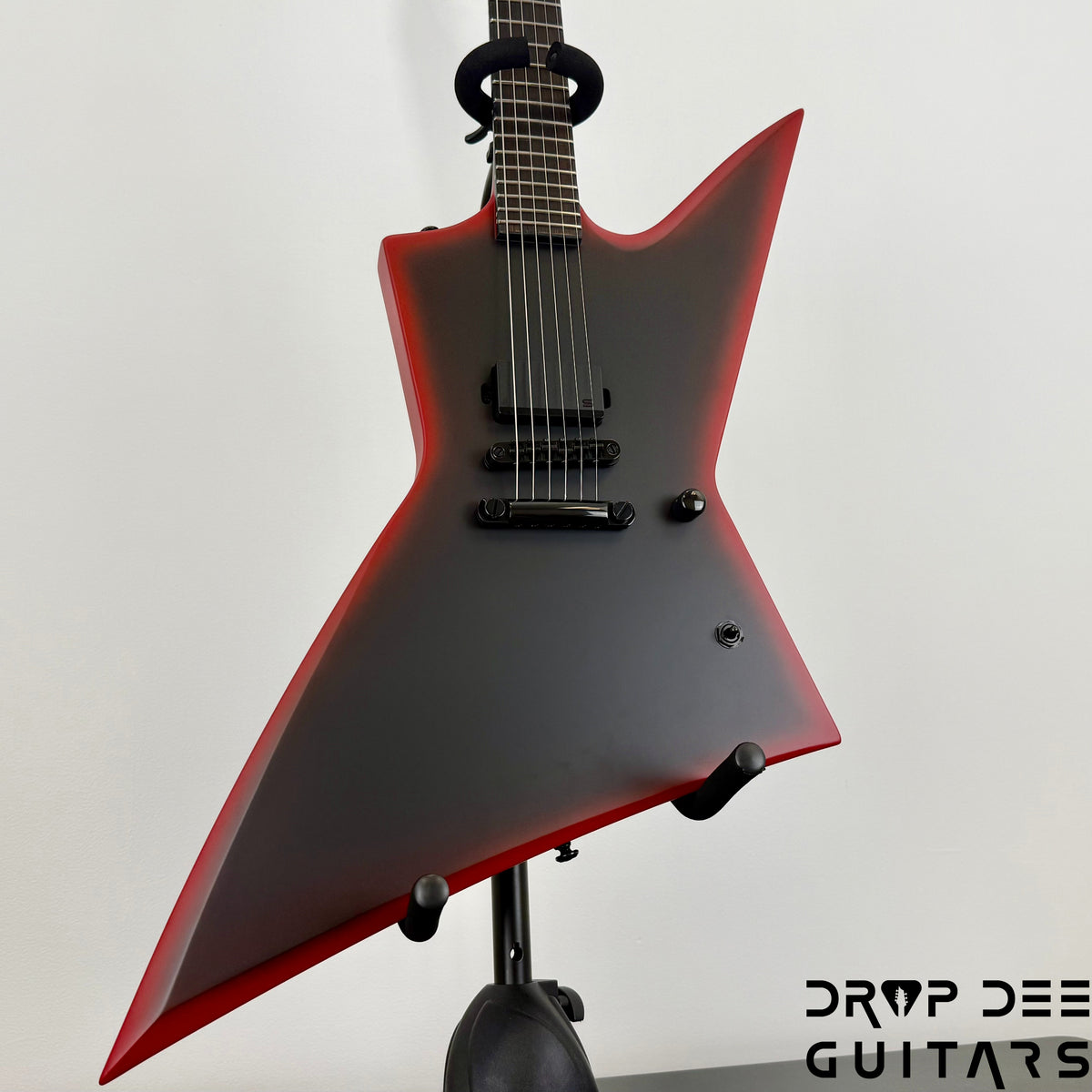 ESP LTD EXL Black Metal Electric Guitar - Black Red Burst Satin