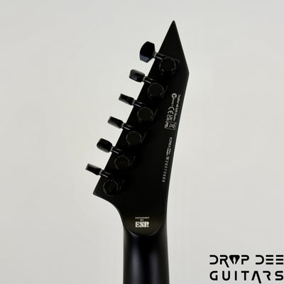 ESP LTD EXL Black Metal Electric Guitar - Black Red Burst Satin
