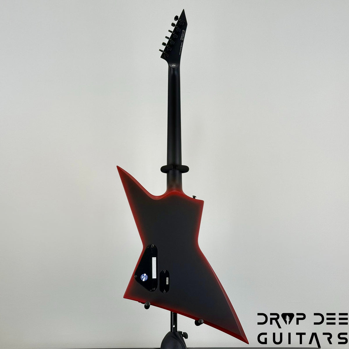 ESP LTD EXL Black Metal Electric Guitar - Black Red Burst Satin
