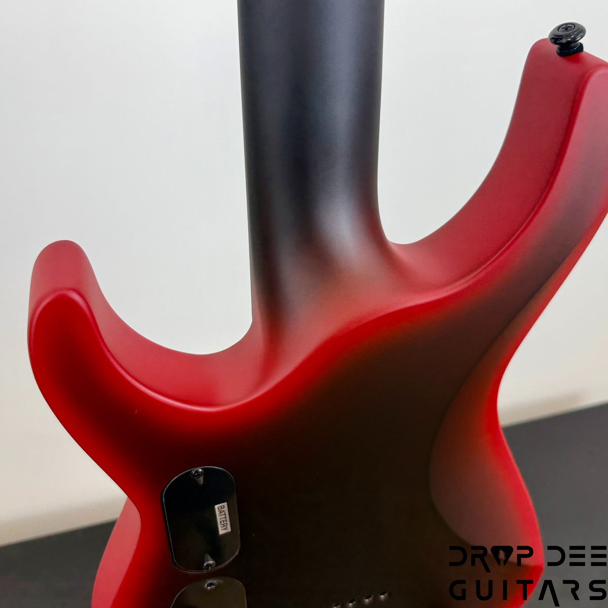 ESP LTD M-7HT Baritone Black Metal 7-String Electric Guitar - Black Red Burst Satin