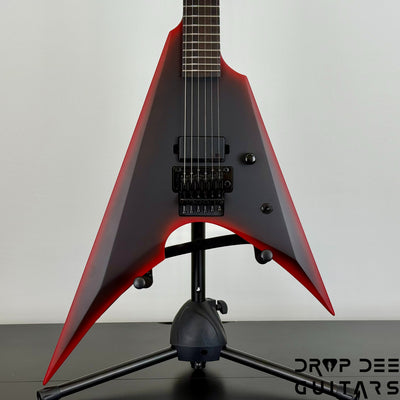 ESP LTD Arrow Black Metal Electric Guitar - Black Red Burst Satin
