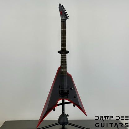 ESP LTD Arrow Black Metal Electric Guitar - Black Red Burst Satin