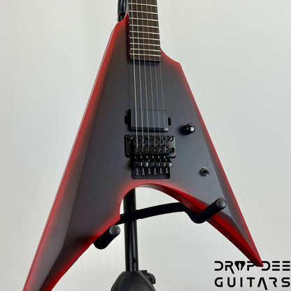 ESP LTD Arrow Black Metal Electric Guitar - Black Red Burst Satin