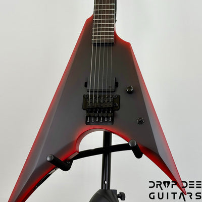 ESP LTD Arrow Black Metal Electric Guitar - Black Red Burst Satin