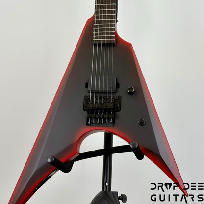 ESP LTD Arrow Black Metal Electric Guitar - Black Red Burst Satin