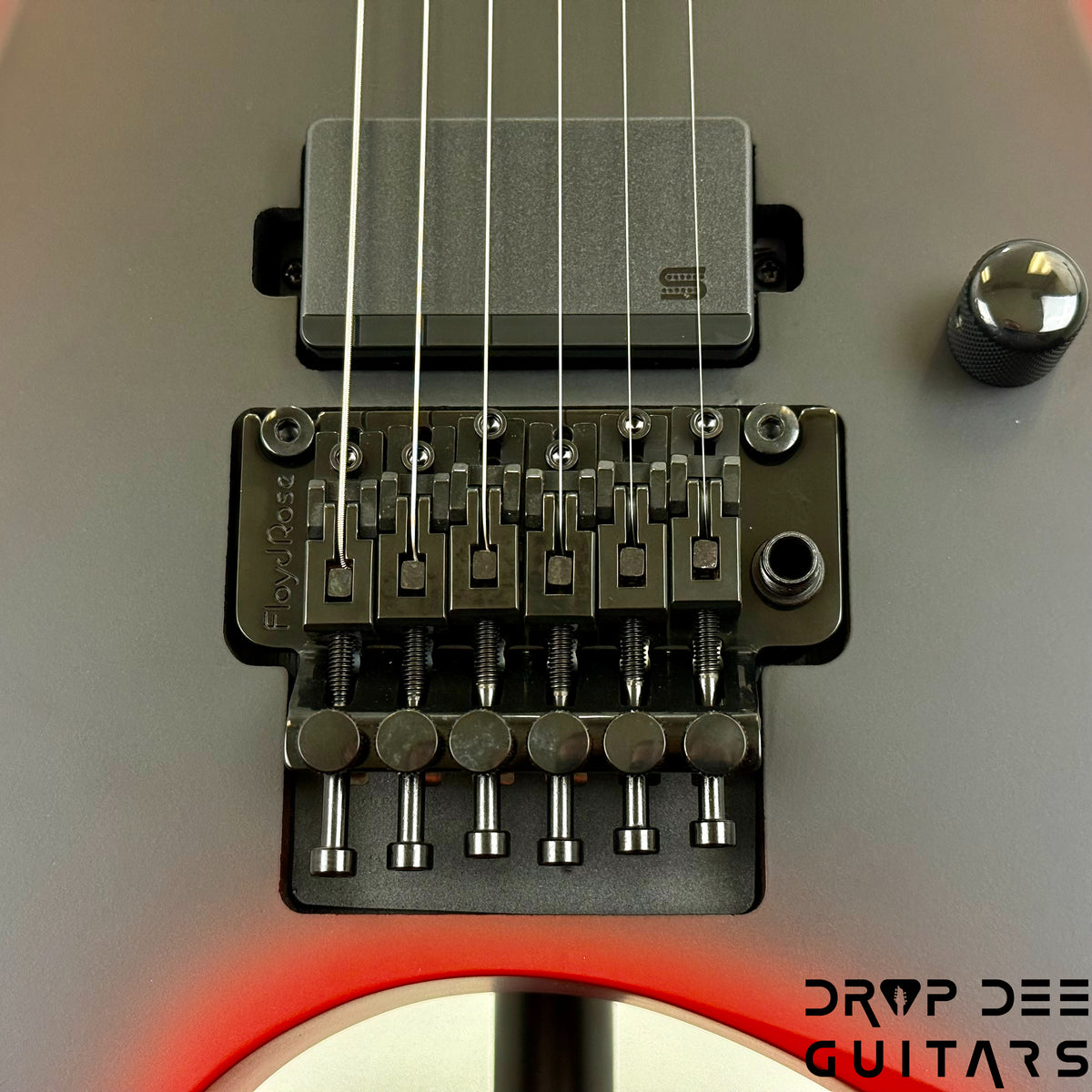 ESP LTD Arrow Black Metal Electric Guitar - Black Red Burst Satin