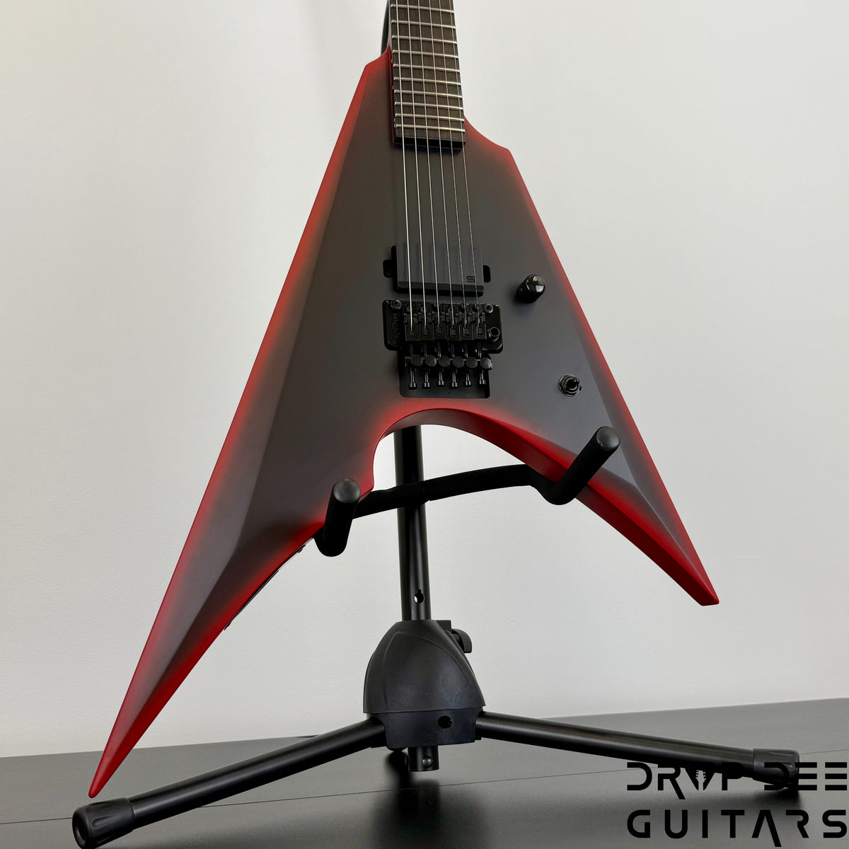 ESP LTD Arrow Black Metal Electric Guitar - Black Red Burst Satin