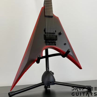 ESP LTD Arrow Black Metal Electric Guitar - Black Red Burst Satin