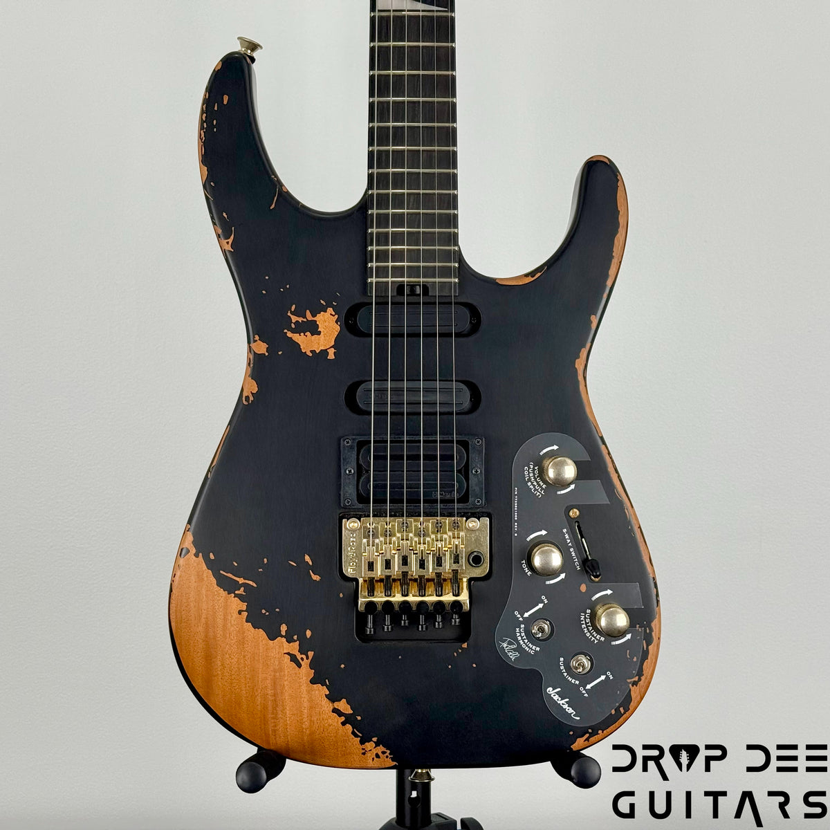 Jackson Pro Series Signature Phil Collen PC1-E Electric Guitar w/ Case - Worn Black