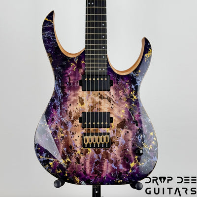 Mayones Duvell Elite 6 Electric Guitar w/ Case - Purple Iris Gloss + Splash