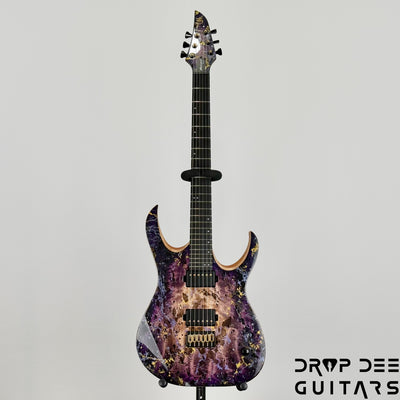 Mayones Duvell Elite 6 Electric Guitar w/ Case - Purple Iris Gloss + Splash