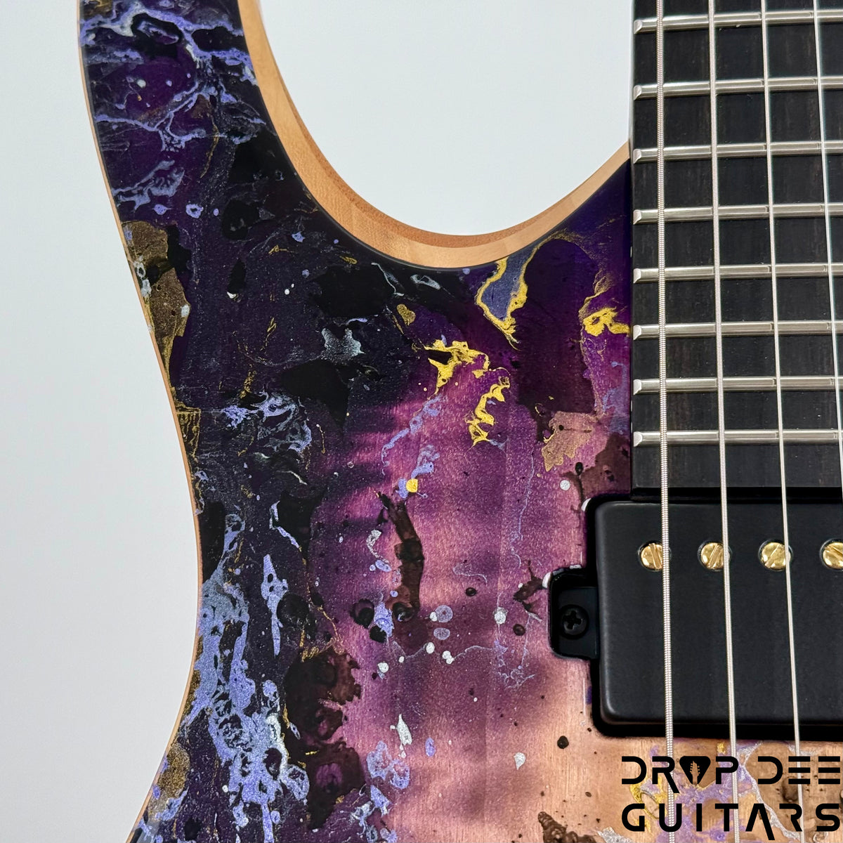 Mayones Duvell Elite 6 Electric Guitar w/ Case - Purple Iris Gloss + Splash