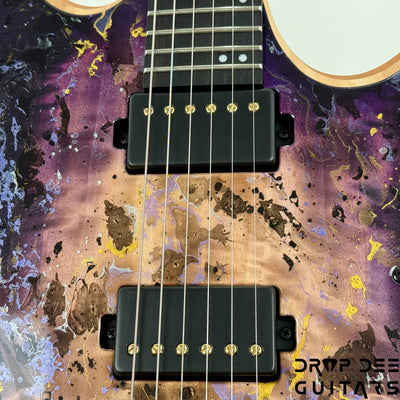 Mayones Duvell Elite 6 Electric Guitar w/ Case - Purple Iris Gloss + Splash
