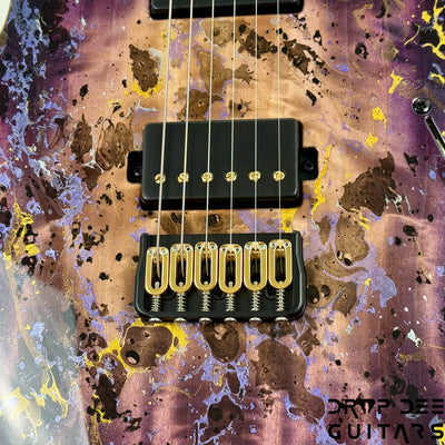 Mayones Duvell Elite 6 Electric Guitar w/ Case - Purple Iris Gloss + Splash