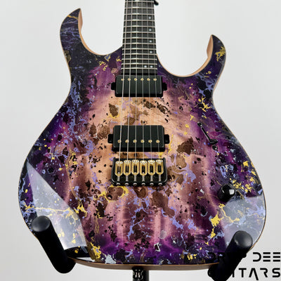 Mayones Duvell Elite 6 Electric Guitar w/ Case - Purple Iris Gloss + Splash