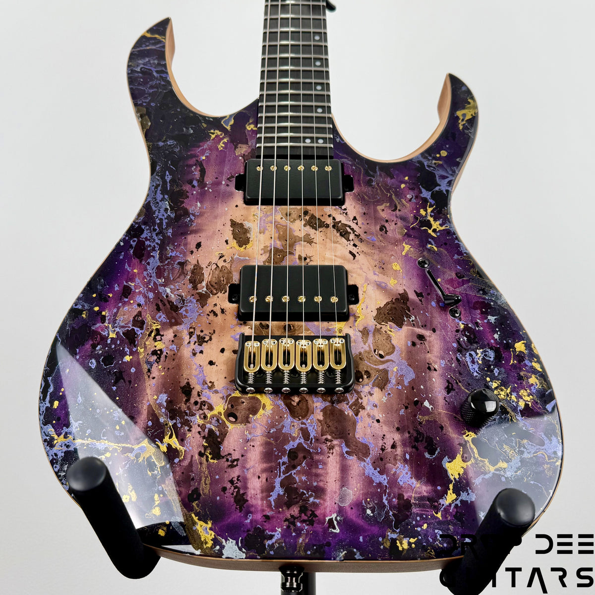 Mayones Duvell Elite 6 Electric Guitar w/ Case - Purple Iris Gloss + Splash